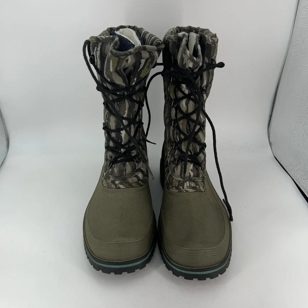 Vintage Sorel Boots Mens Size 9 Green Camo Insulated Wool Lined Snow Winter‎